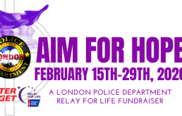 London Police Fundraise for Relay For Life through “Aim For Hope” Bullseye Competition